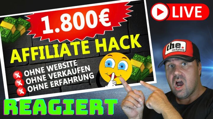 1.800€ AFFILIATE HACK 💰UNBEKANNTE METHODE (Affiliate Marketing für Anfänger 2022) [Reaction]