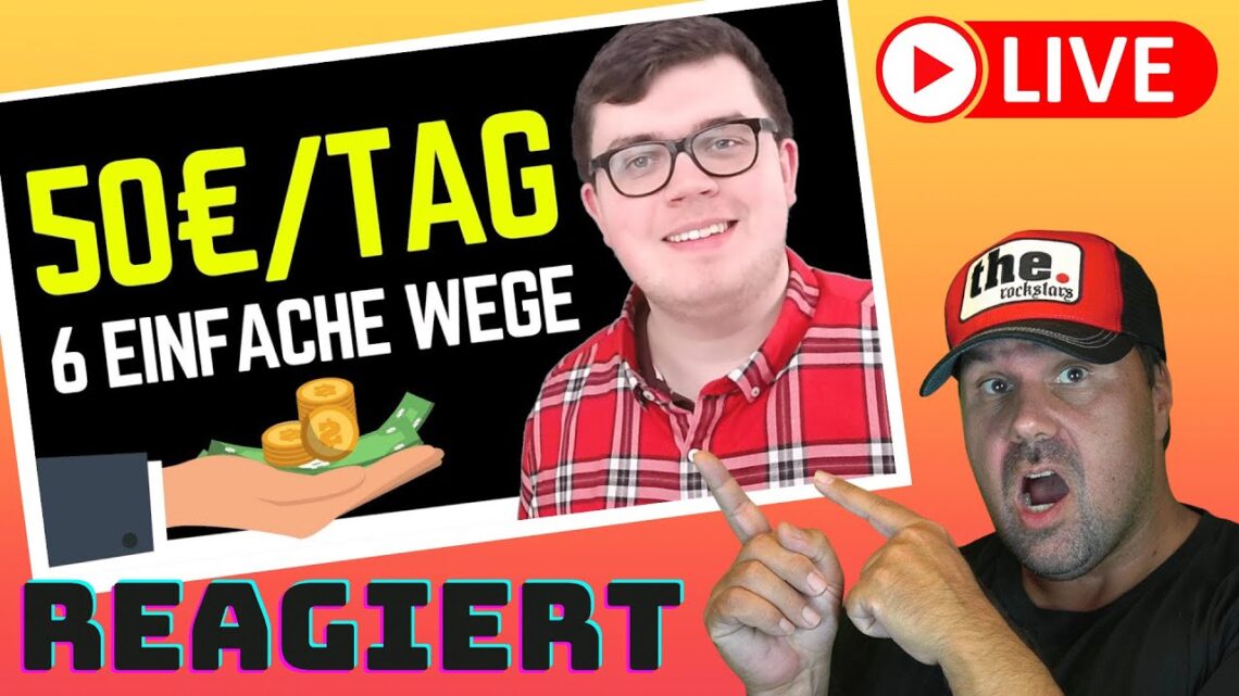 50€ am Tag - EINFACHE Einnahmequellen zum Online Geld verdienen [Reaction]