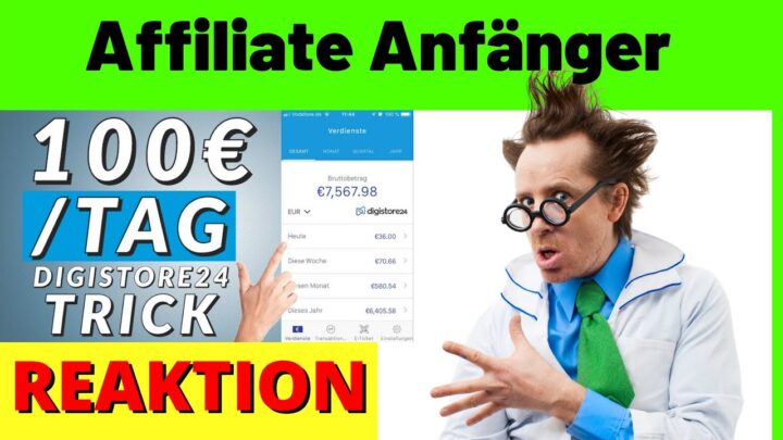 100€ am Tag als Affiliate Anfänger mit Digistore 24 Anleitung | Geld verdienen [Michael Reagiertauf]